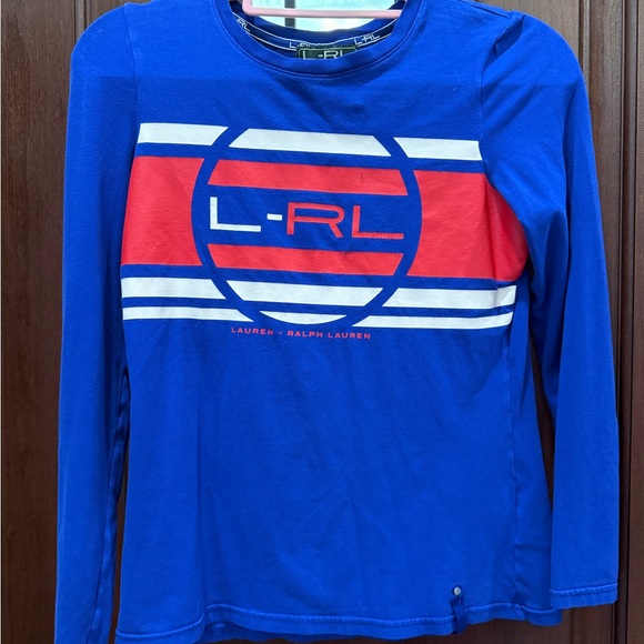 Ralph Lauren Kids Puffer Jacket in Blue with Orange Trim - Picture 4 of 7